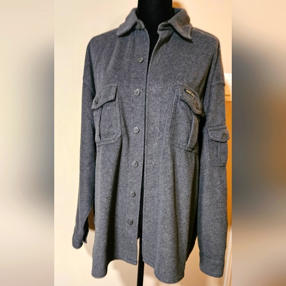 Host Pick Point Zero shacket overshirt 90's y2k polar fleece shirt jacket - Picture 1 of 10